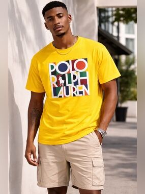 Polo by Ralph Lauren Yellow Short-Sleeve Logo Graphic Tee